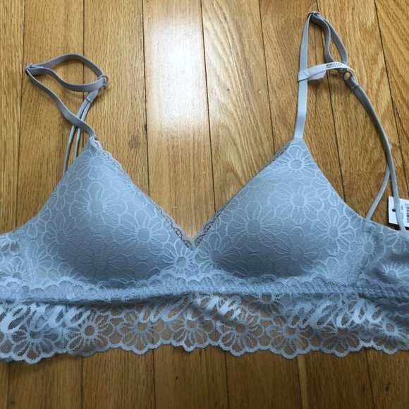 Aerie Blue Lace Wireless Bralette - Picture 1 of 4
